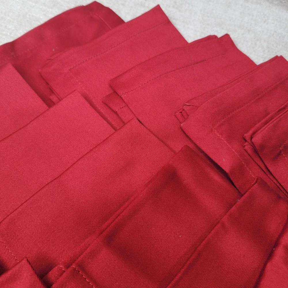 18 Pottery Barn Burgundy 10x10 100% Cotton Square Cocktail Napkins Old Stock